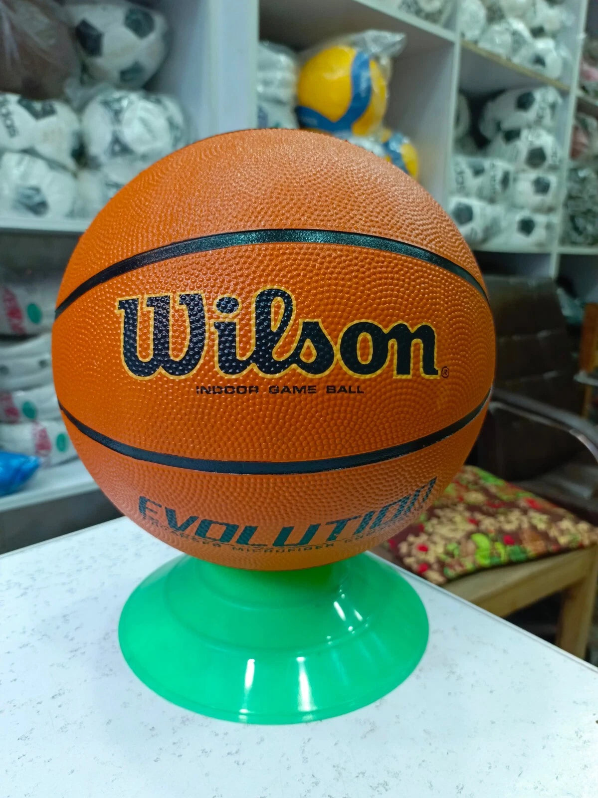 Wilson Evolution Indoor Game Basketball – Size 7, 29.5" Black