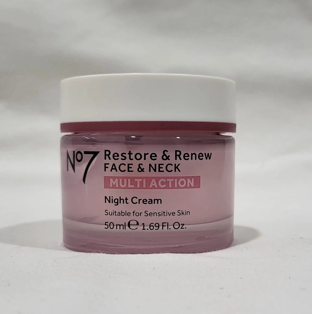 No7 Restore & Renew Multi Action Night Cream 1.69 oz / 50ml – Face Moisturizer