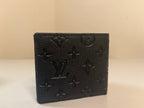Louis Vuitton Monogram Shadow Leather Bifold Wallet Black Men's