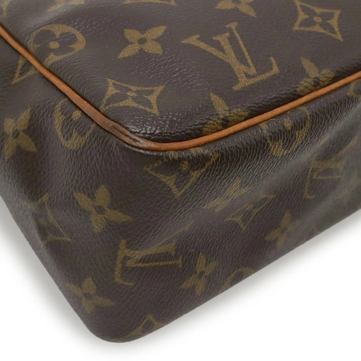 Louis Vuitton M51165 Monogram Shoulder Bag Brown Unisex Vintage Designer Handbag