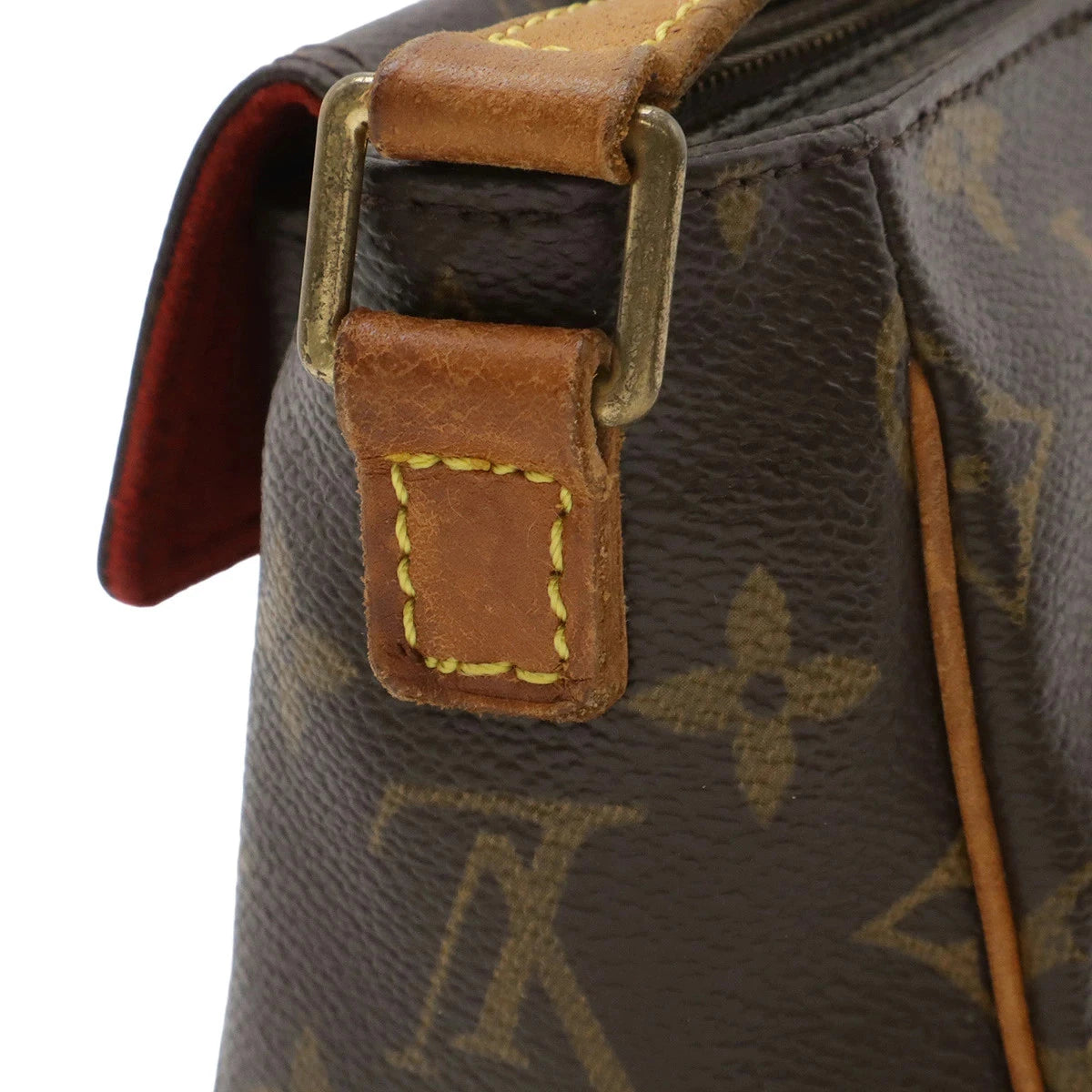 Louis Vuitton M51165 Monogram Shoulder Bag Brown Unisex Vintage Designer Handbag