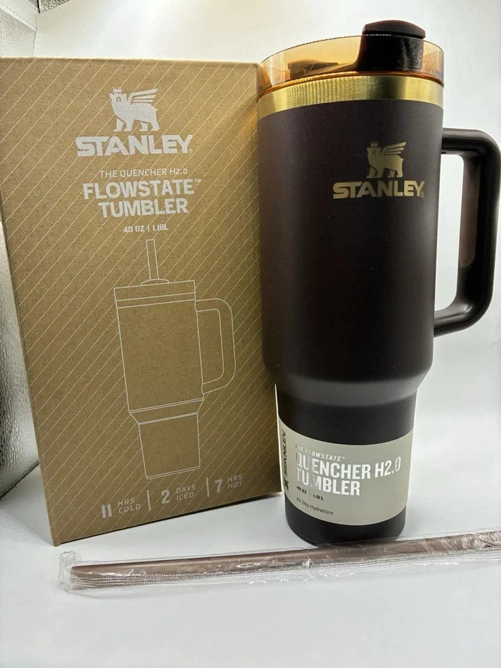 Stanley Chocolate Gold Quencher H2.0 FlowState 40oz Tumbler – Factory Sealed
