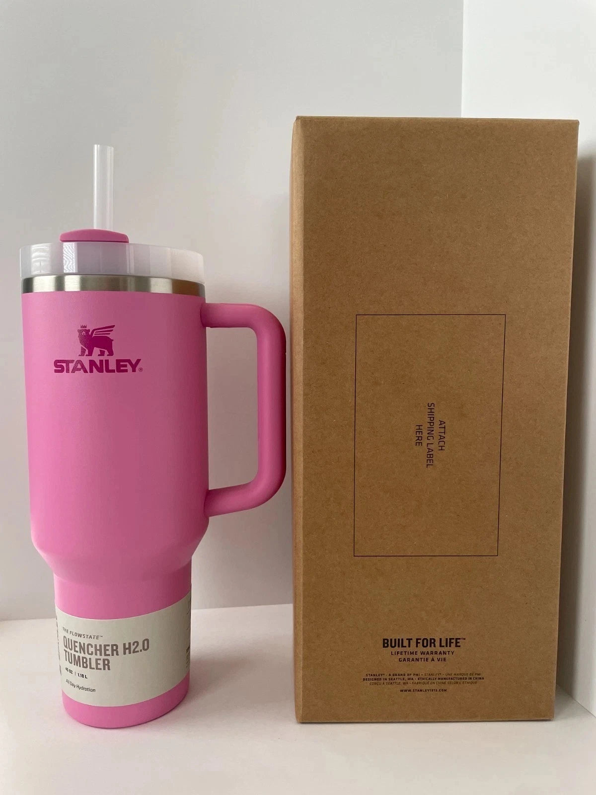 Stanley 40oz Quencher H2.0 FlowState Tumbler Pink Peony – New Sealed