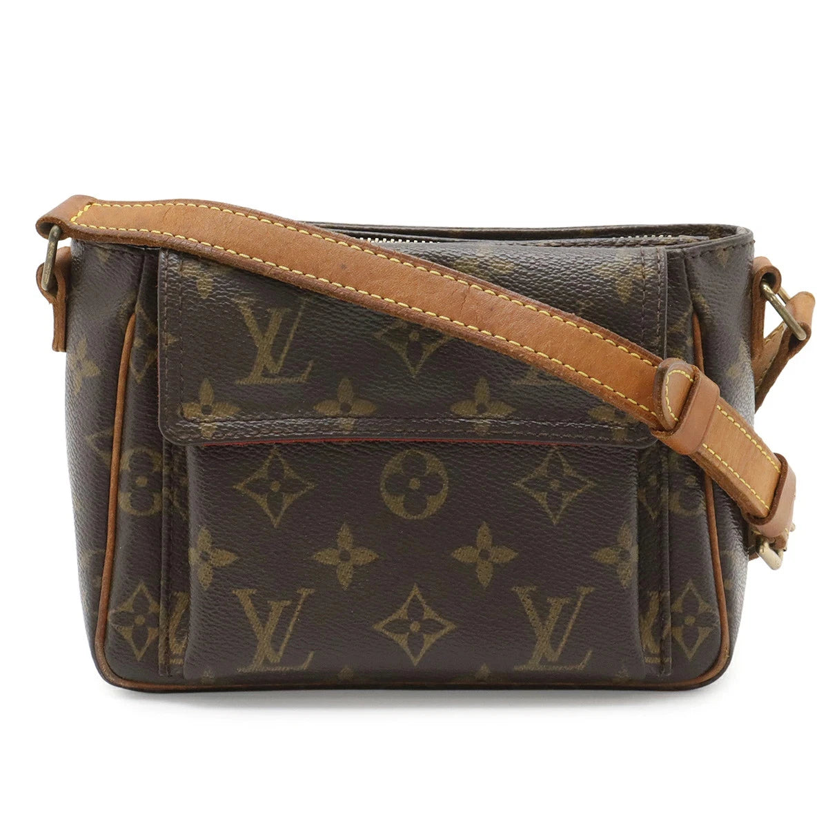Louis Vuitton M51165 Monogram Shoulder Bag Brown Unisex Vintage Designer Handbag
